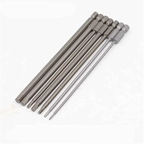 Maipula Juego de Brocas de Llave Allen de Cabeza Hexagonal de 150mm/200mm, Brocas de Destornillador Allen largas, Puntas magnéticas, Juego de Brocas de Destornillador de Llave Hexagonal