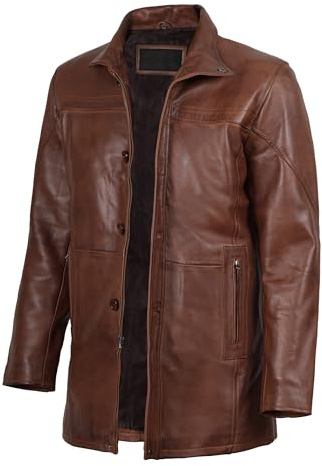 Brown Leather Jacket Men is A Timeless Stylish Outerwear - Perfect Blend of Fashion and Functionality | [1507015] Bristol, XL