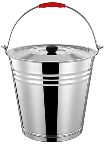 DOITOOL Bbq Charcoal Barrel Stainless Steel Ash Can for Garden Bin Capacity Grease Keeper for Outdoor Barbecue Accessories and Coal Holder