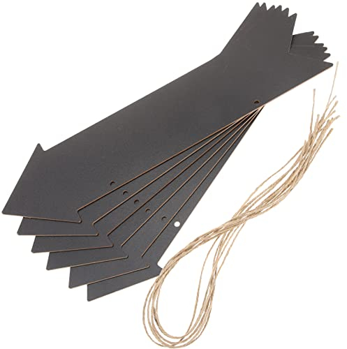 BESPORTBLE 6 Tafelschilder Zum Aufhängen Von Richtungsschildern Tafelanhängern DIY-Plakette Mit Juteschnur Für Hauspartys Hochzeitsempfang