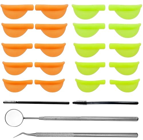 Cuscinetti per Sollevamento Ciglia, Perm Pad Patch Laminazione Ciglia, Bigodino per Ciglia in Silicone, Crea ciglia perfette e naturali, Cuscinetto arricciaciglia riutilizzabile(5 misure, XS/S/M/L/XL)