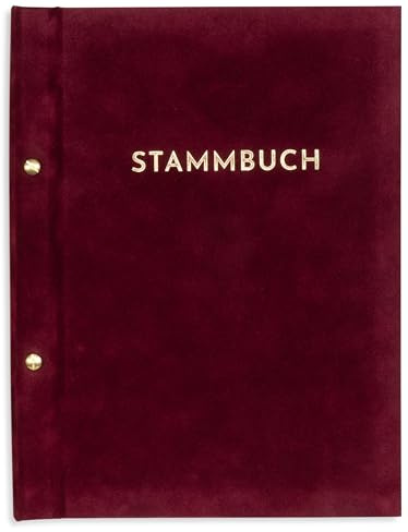 A4 Stammbuch Raiy Weinrot Gold Stammbuch der Familie für Hochzeit Standesamt Trauung incl. 11 Prospekthüllen