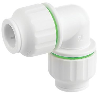 TWISTLOC Plastic Push-FIT Equal 90° Elbow 15MM, Suitable for Drinking Water, Suitable for Water Systems, Suitable for Hard & Soft Water Areas, 1 in Pack