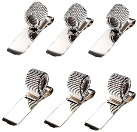 Frdelma Porte-stylo Clip de poche,3 pcs horizontaux & 3 pcs verticaux Porte-stylo Clip en acier inoxydable Porte-stylo en métal Clips pour la maison, le bureau, les médecins, les infirmières (argent)