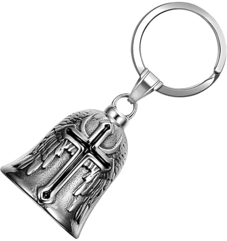 ZAMXHUG Campana Moto Amuleto - Llavero Moto Campana Guardiana, Personalizado, Anillo Colgante, Motocicletas, Vehículos Eléctricos, Bicicletas, Coches, Amuleto de Protección y Buena Suerte