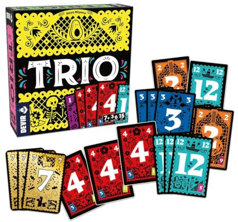 Devir - Trio (Versión en español) | Juego de Cartas Party, rápido y Divertido | para Todas Las Edades, Ideal para Jugar con Amigos (BGTRISP)