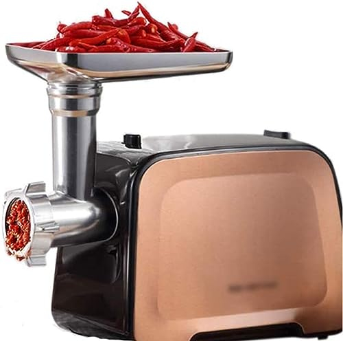 Potente tritacarne elettrico per alimenti, tritacarne multifunzione per carichi pesanti, insaccatrice per salsicce con tubo per salsiccia, design con scatola di immagazzinaggio nascosta