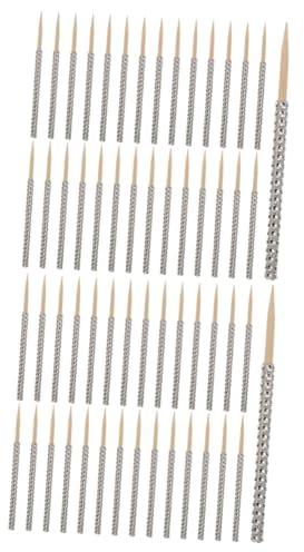 Cabilock 64 Piezas Palo De Manzana Brocheta De Kebabs Palo De Piruleta Decorativo Palo De Diamantes De Imitación Palos De Golosinas Brillantes Brochetas De Manzanas De Madera