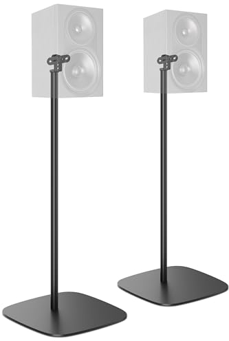 Xantron® 2X Premium Lautsprecher Ständer 80cm Höhe/Boxenständer designet für schwere Lautsprecher/rutschfeste Lautsprecherständer mit versteckter Kabelführung - inkl. Montagematerial & Adapter