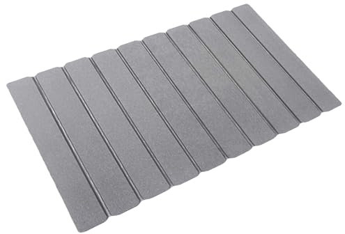 Alfombrilla de baño de piedra de secado rápido, plegable, alfombrilla de baño de barro de diatomeas, antideslizante, alfombra de baño súper absorbente, tapete de baño plegable de secado rápido para