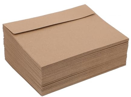 SHOWERORO 100stücke Kraftpapierumschläge Rechteckige Briefumschläge Kleine Umschläge Für Einladungskarten Verpackungsumschläge Aus Kraftpapier Für Hochzeit Geburtstag Und Andere