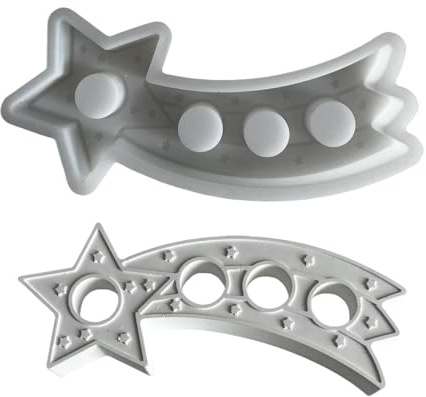 Silikon-Kerzenhalter-Form, Teelichthalter, Beton, Kandelaber-Form, Stern-Kerzen-Basis, Form zum Basteln