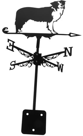BESPORTBLE Wetterfahne Windrichtungsanzeiger Aus Dekorative Wetterfahne Form Eines Hundes Für Garten Terrasse Und Dach Ideal Als Windmesser Und Gartenaccessoire