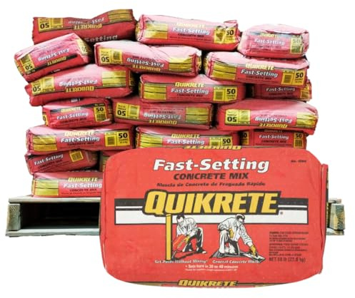 QUIKRETE Fast-Setting Concrete Mix 50 lb. Half Pallet (32 Bags) - Delivered by Waterpallets