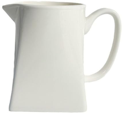 iplusmile Jarra De Leche Cerámica 230 Ml Boquilla Antiderrame Blanca Mini Para Café Té y Salsa Uso Cocina y Merienda