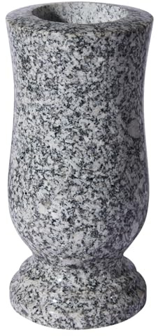 Afvarir Natural Granite Cemetery Vase for Grave Headstone Decoration Timeless Memorial (1)