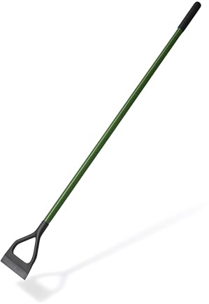 Carbon Steel Dutch Hoe, Landscaping Tubular Steel Gardening Tool, Heavy Duty 146cm Long Handle Garden Hoe Tool for Weeding Digging Ditching