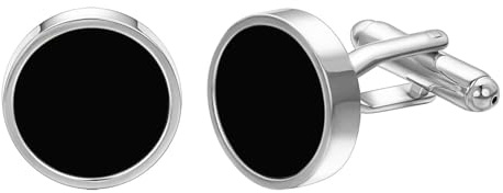 RunootPR Manschettenknöpfe aus Perlmutt Schwarzem Onyx Gold Silber Manchettenknoepfe Herren für Hochzeit Business Abschlussball Schmuck Geschenk mit Geschenkbox