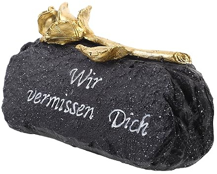 BESTonZON Gedenkstein Resin für Trauer und Erinnerung Hochwertige Grabdekoration für Friedhöfe Garten und Außenbereiche Wetterfest und Langlebig Einzigartiges Design zur Ehrung Verstorbener