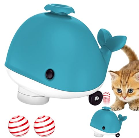Animal rempli - Jouet en Peluche Baleine Souple | Coussin Poisson Mignon | Jouet de en Peluche Coussin arrière Activé Souffleur Rechargeable Cadeau d'anniversaire pour Garçon