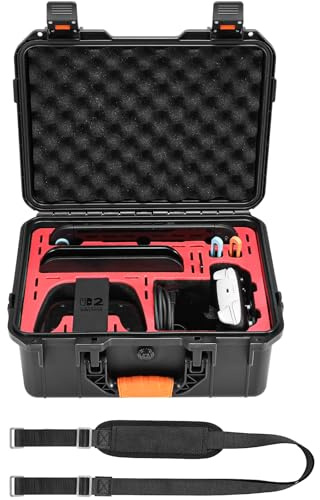 FPVtosky Hard case for Nintendo Switch 2, Waterproof Carrying Travel Bag for Switch 2 Accessories, Holds 2 Pro Controllers, 4 Joy-Cons 2, 22 Game Cards and HDMI Cable (Black)