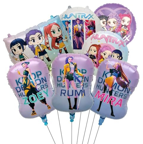 Kop Demo Hunte Compleanno, 7pcs Palloncini in Alluminio per Elio, Decorazione Festiva per Compleanni e Feste per Bambini