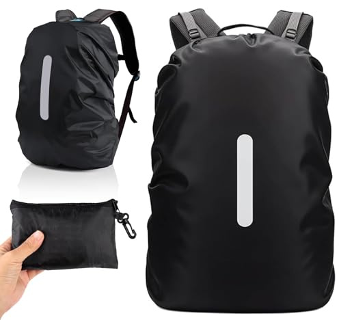 Regenschutz Rucksack, Regenhülle Rucksack, Wasserdicht & Winddicht, Mit Reflektoren & Rutschfester Kreuz Schnallenriemen, Rain Cover Back Pack Für Wandern, Camping, Radfahren, S 30l-40l