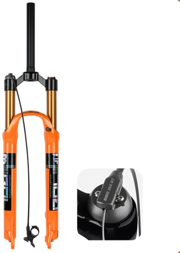 LHHL MTB Fahrradgabel 26 27.5 29 Zoll Scheibenbremse Fahrradluftfederung Gerade 1-1/8 HL RL Schnelle Veröffentlichung Federweg 105mm 1650g(Remote Control,26in)