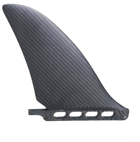 Spelonify Scatola per pinne da surf in fibra di carbonio, ricambio per tavola da paddle da corsa, timone a coda di pesce, leggero, nero alto