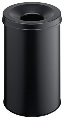 Durable Papierkorb Safe rund, selbstlöschender Deckel, 30 Liter, schwarz, 330601