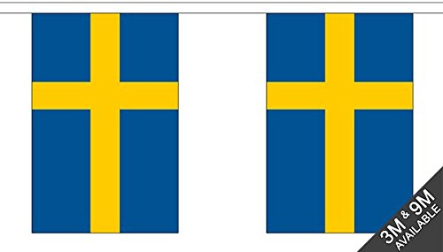 The Flag Wholesaler La Bandiera Grossista B039817 Svezia bandierine, Multicolore, 24 x 1 x 23 cm