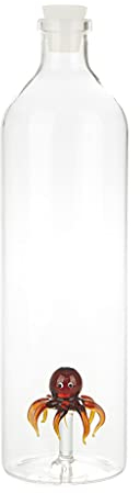 Balvi - Carafe à Eau en Verre Atlantis Octopus. Il y a Une Pieuvre en Verre coloré à l'intérieur. Ave