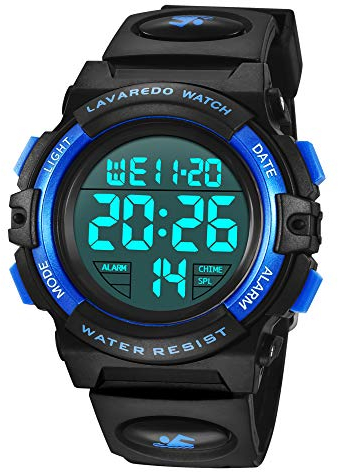 BEN NEVIS Orologio da Polso Orologi Sport per Bambini Digitale Multifunzione Impermeabile LED Luce Allarme Calendario Data con Cinturino in Silicone Blu