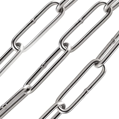 FASTON® Edelstahl-Kette 2 mm Edelstahlkette (2 Meter) Edelstahl Gliederkette Absperrkette Rundstahlkette