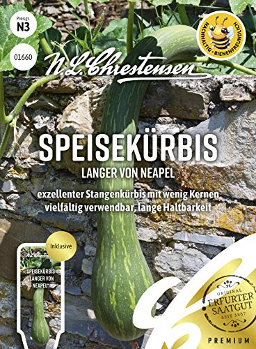 Speisekürbis Langer von Neapel Samen, Saatgut