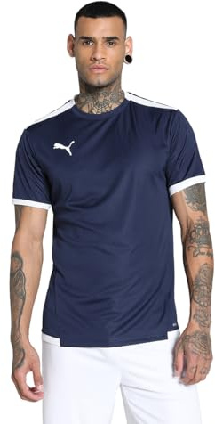 PUMA Herren Teamliga Jersey Shirt, Peacoat-puma White, S EU