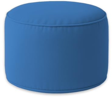 chilly pilley Asiento Puf Gaming Taburete con Relleno De Eps Redondo para Niños Y Adultos Muchos Colores A Elegir (Azul)