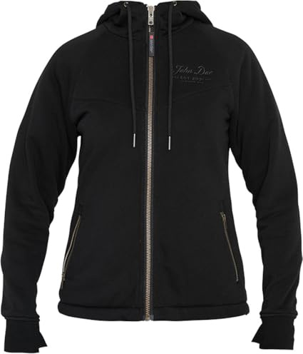 John Doe XTM Damen Hoodie V2.0 – Motorradjacke mit Protektoren – Schwarz