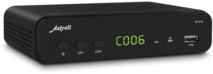Astrell 011142 - Receptor TDT-T2 HD, decodificador, sintonizador, Receptor TDT t2, Display Frontal, USB, HDMI, SCART, SPDIF, Mando a Distancia