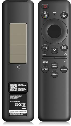 BN59-01432A - Mando a distancia de voz solar de repuesto para Samsung TV con celda solar recargable Bluetooth, compatible con televisores Samsung Neo QLED S90D Smart 8K HDR Ultra HD, modelo VG-TM2360E