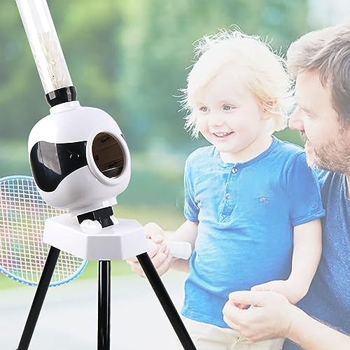 STMKB Badminton-Pitching-Maschine, Tragbare Badminton-Aufschlagmaschine Für Solotraining, Einstellbare Höhe Und Winkel, Fernbedienung Zum Ändern des Aufschlagmodus