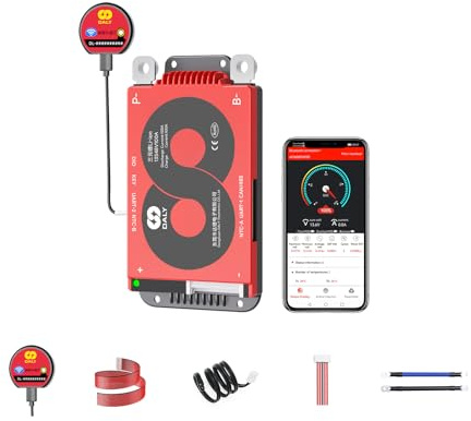 DALY Smart BMS 3S-20S da 40A a 500A con modulo WiFi e scheda di protezione comunicazione CAN 485 per pacco batteria agli ioni di litio (Li-ion 13S 48V, 100A)