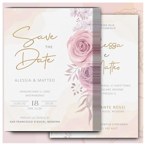 Partecipazioni Matrimonio Personalizzate 8pz Essential WI-10 EchoPrint