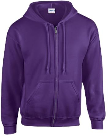 TICTEX Sweat-Shirt à Capuche Unisexe |Veste Polaire Heavy Blend pour Hommes et Femmes | Veste Sweat avec Capuche et Fermeture éclair | Veste d'été légère | Purple, M