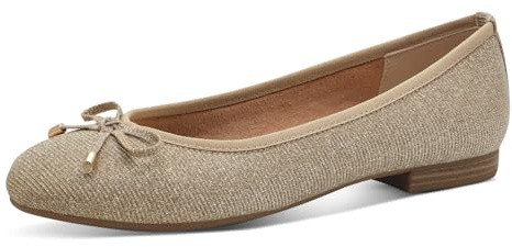 MARCO TOZZI Damen Ballerinas 2-22136-42, Zapatos Tipo Ballet Mujer, Platino, 39 EU