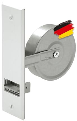 BAUHELD® Roller Shutter Belt Winder Flush-Mounted [Made in Germany] – Maxi Inlet Belt Winder Made of Steel – For Roller Shutter Belt 23 mm [Without Strap] – Roller Shutter Winder with Cover White –