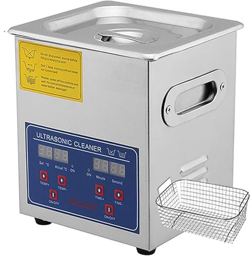 WhAeoy Ultraso-ni-c Cleaner (1.3L 2L 3L 6L 10L 15L 22L 30L), Digital Timer + Heated Temperature Display, For Repair Sho,1.3L