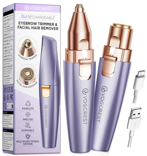 VG VOGCREST Tondeuse pour le visage et les sourcils (Violet)