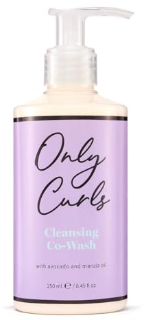 Only Curls Cleansing Co-Wash, 250ml, 2 in 1 Shampoo & Conditioner, Sulphate-Free, Gentle Formula, Nourishing, Hydrating & Detangling, Conditioning & Cleansing, Cruelty Free, For All Curly Hair Types