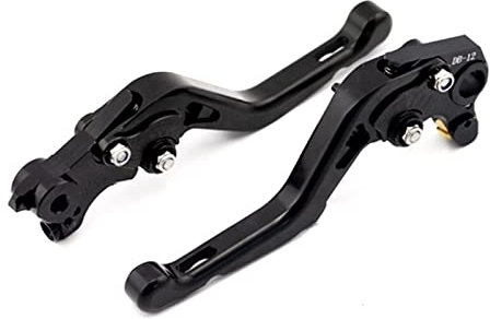 Jodriva Kurze Bremskupplungshebel, for 690 Duke SMC-R Enduro R 1050 1090 Adventure R Motorradzubehör CNC-Griffe verstellbar Motorrad-Kupplungsbremshebel(Black)